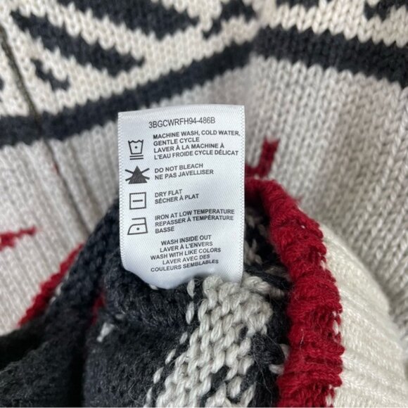 Wind River Deer Wool Blend Cowichan Sweater Size Medium - Picture 7 of 7